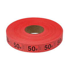 Roll Tickets - 50 Cent - Red In Bulk