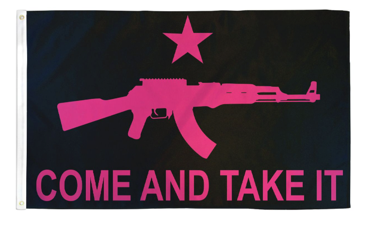 Buy PINK & BLACK COME AND TAKE IT RIFLE 3 X 5 FLAGBulk Price