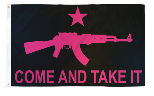 Buy PINK & BLACK COME AND TAKE IT RIFLE 3 X 5 FLAGBulk Price