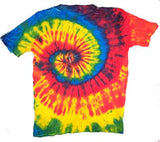 Wholesale PETITE " RASTA " RAINBOW SWIRL TIE DYED TEE SHIRT (sold by the piece or dozen