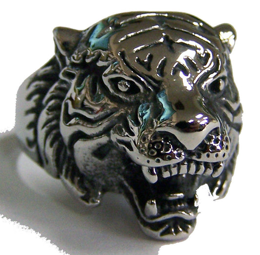 Buy TIGER HEAD W STAR STAINLESS STEEL BIKER RING  Bulk Price