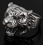 Buy TIGER HEAD W STAR STAINLESS STEEL BIKER RING Bulk Price