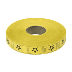 Roll Tickets - Star - Yellow In Bulk