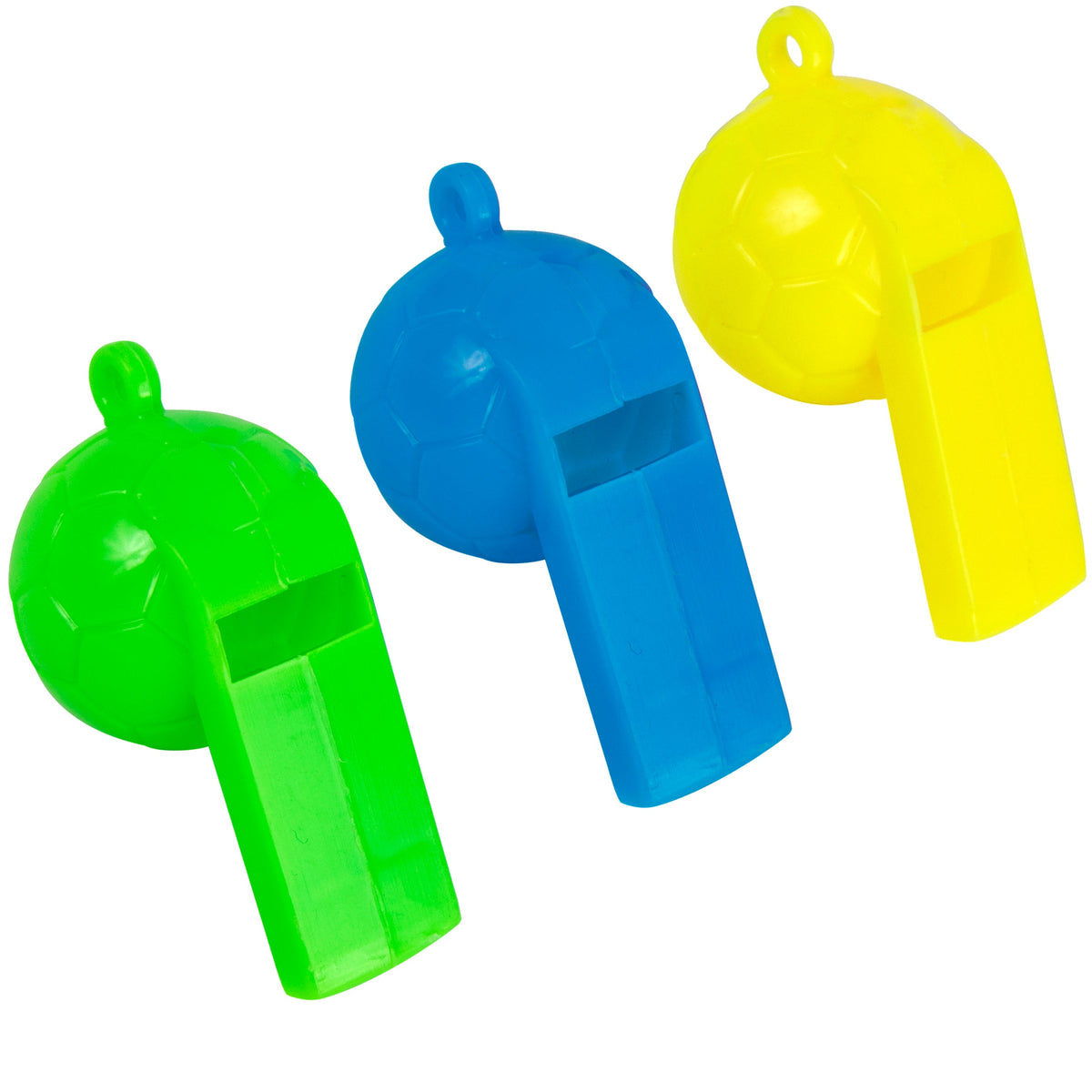 Plastic Toy Soccer Ball Whistles - Assorted Colors