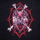 Wholesale LARGE SPIDER SKULL IN WEB 45 INCH  WALL BANNER / FLAG (Sold by the piece) -* CLOSEOUT ONLY $ 2.95 EA