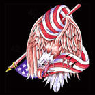 Wholesale WRAPPED EAGLE AMERICAN FLAG 45 INCH WALL BANNER / FLAG (Sold by the piece) -* CLOSEOUT ONLY $ 2.50 EA