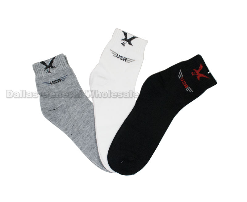 Bulk Buy Men Thin Eagle Ankle Socks Wholesale