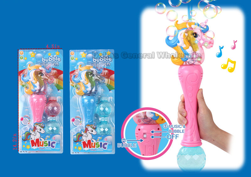 Light Up Unicorn Bubble Blower Wand Wholesale