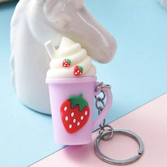 Ice Cream Cup Shaped Keychains