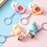 Ice Cream Cup Shaped Keychains