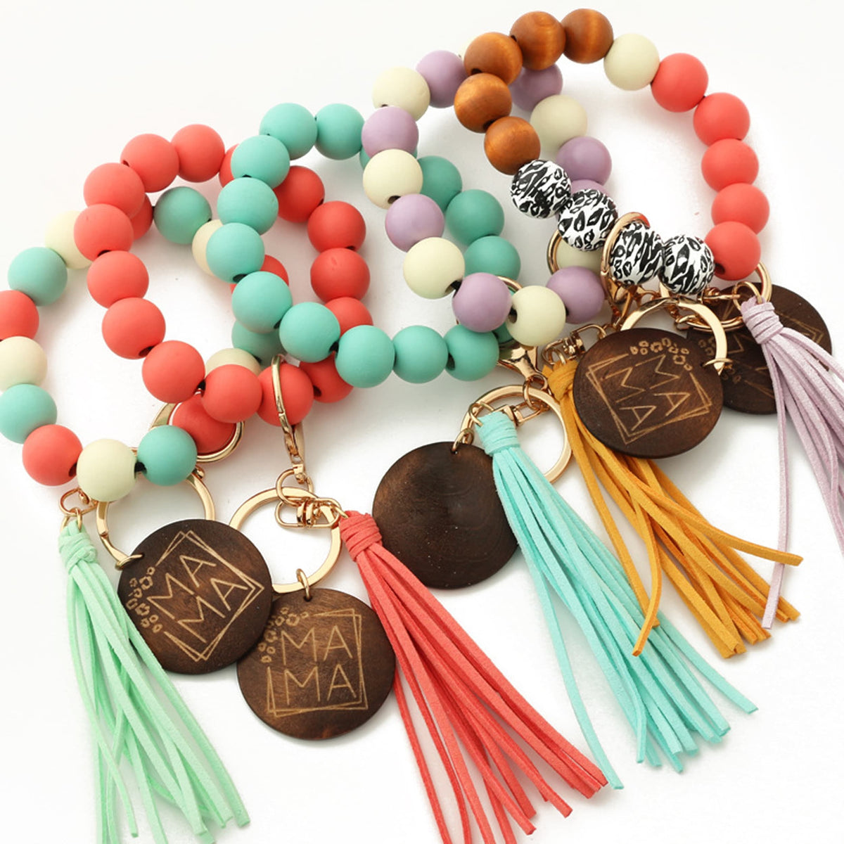 Wholesale Wood & Beads Keychains