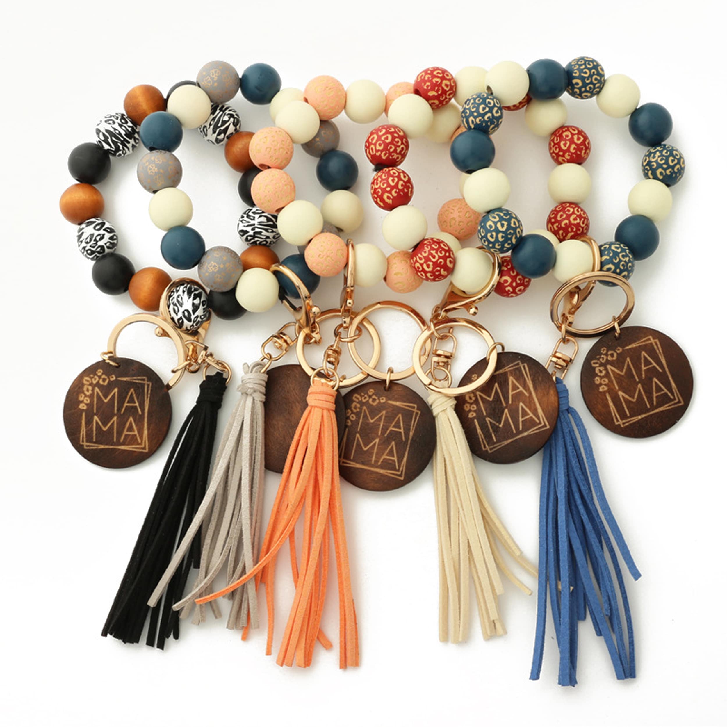 Wholesale Wood & Beads Keychains