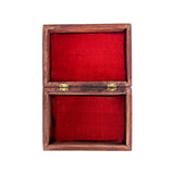 Wooden Brass Flower Jewelry Box