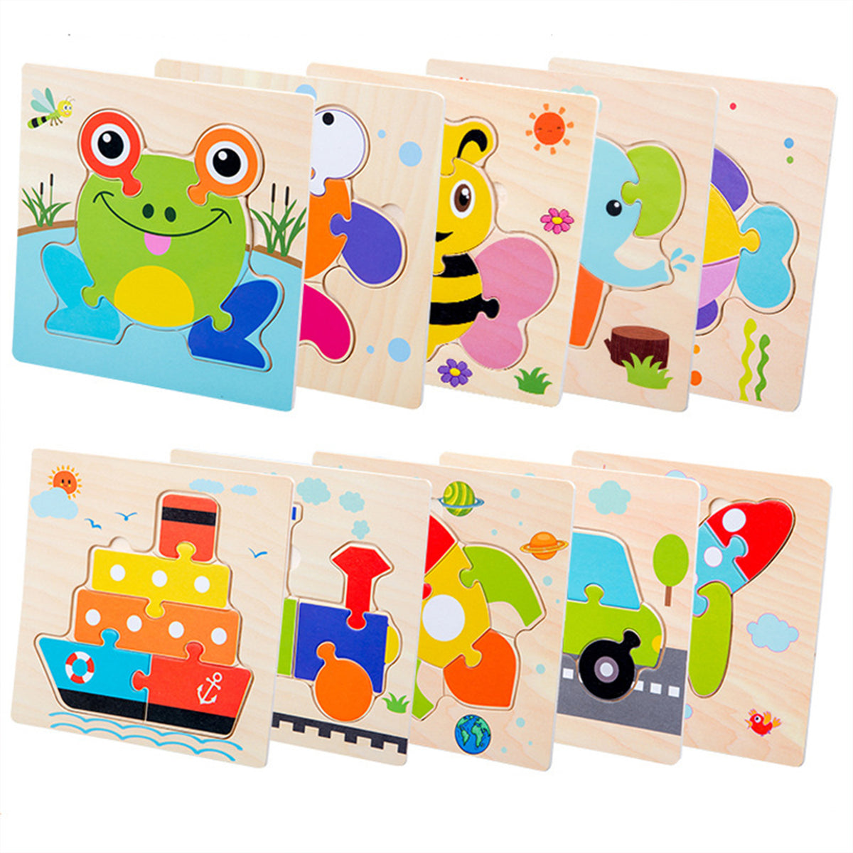 Wooden Jigsaw Puzzle for Kids - Assorted