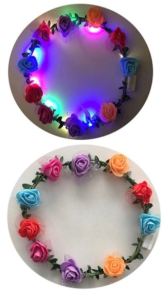 Wholesale LIGHT UP FLOWER CROWNS