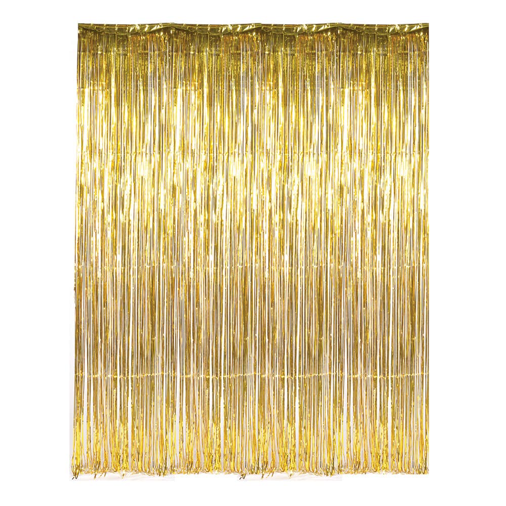 Buy GOLD FOIL FRINGE CURTAIN 36"X96" in Bulk