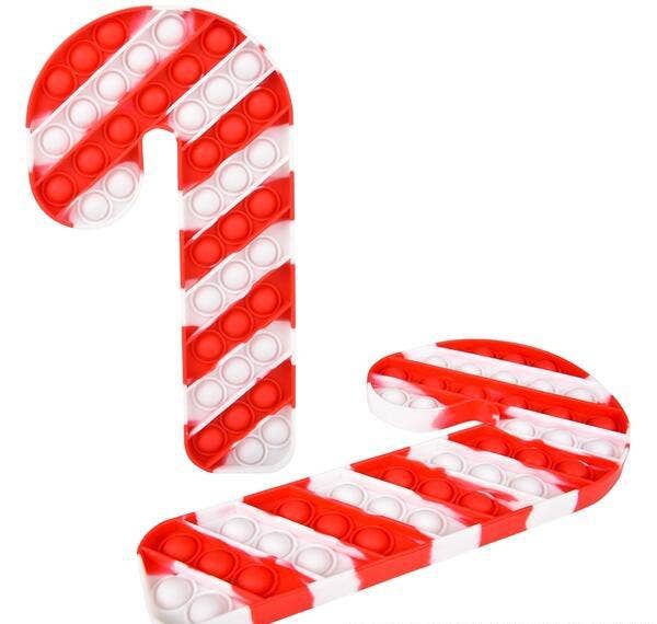 Buy CANDY CANE BUBBLE POPPER 10" in Bulk