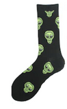 Wholesale ALIEN HEAD  Unisex Crew Socks  (sold by the pair)