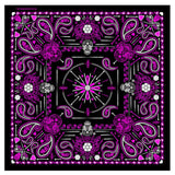 Wholesale Pink Paisley Retro Skulls Cotton Bandana Face Cover For Bikers