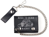 Buy BORN TO BURN VINTAGE CAR TRIFOLD LEATHER WALLETS WITH CHAINBulk Price