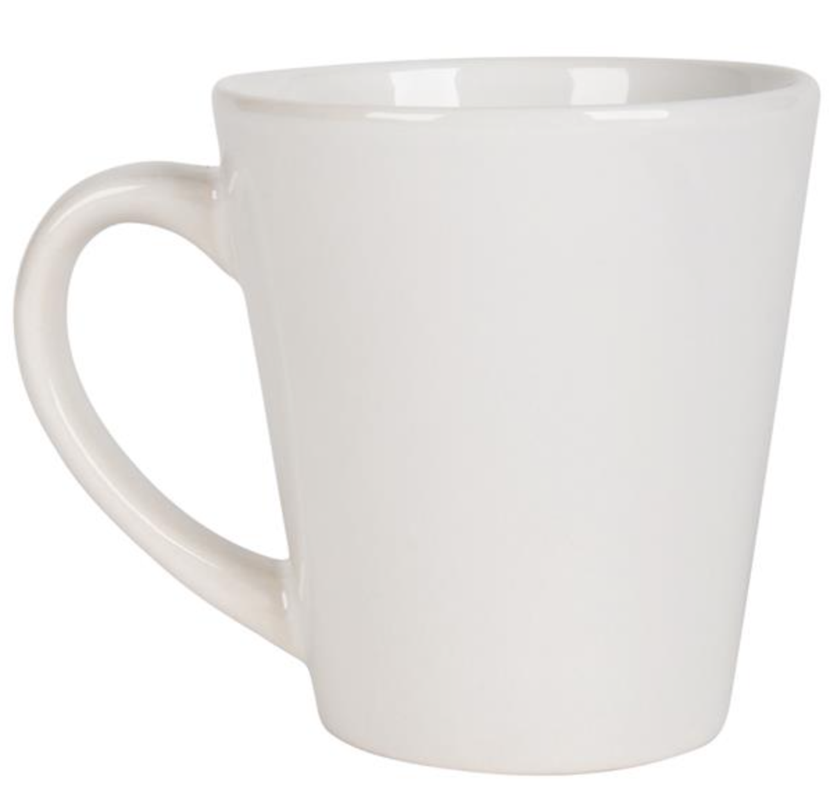 Buy V-SHAPED WHITE CERAMIC MUG in Bulk