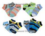 Bulk Buy Boys Striped Car Pattern Socks