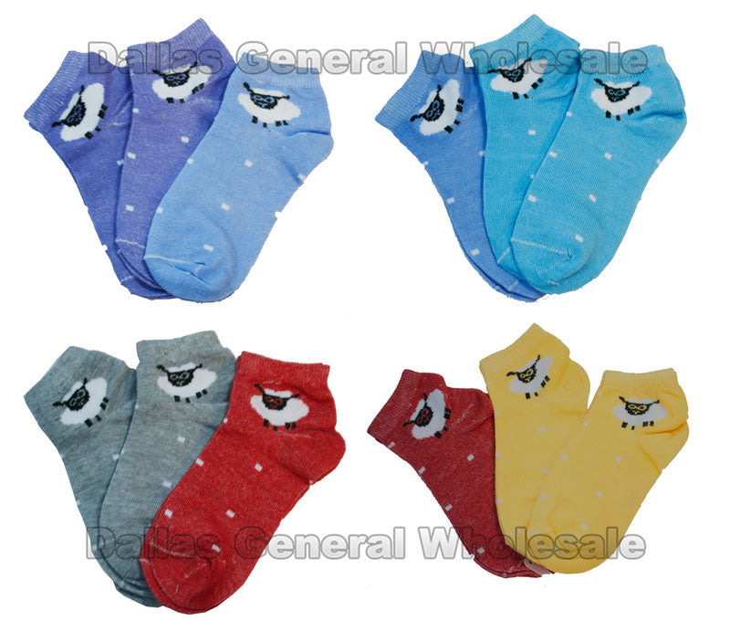 Bulk Buy Unisex Solid Color Sheep Design Socks