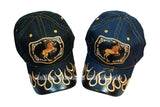 "Rearing Horse" Casual Denim Caps Wholesale