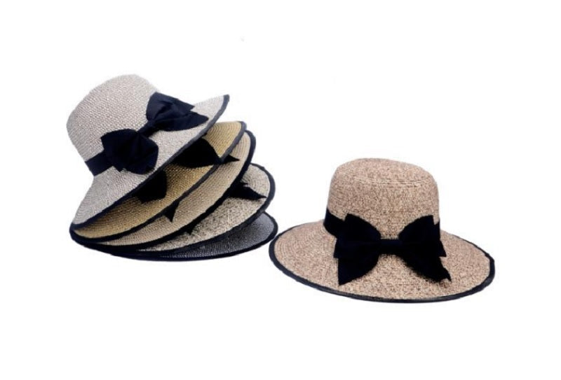 Ladies Elegant Straw Visor Hats Wholesale