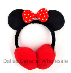 Cute Fuzzy Bow Design Earmuffs Wholesale MOQ 12