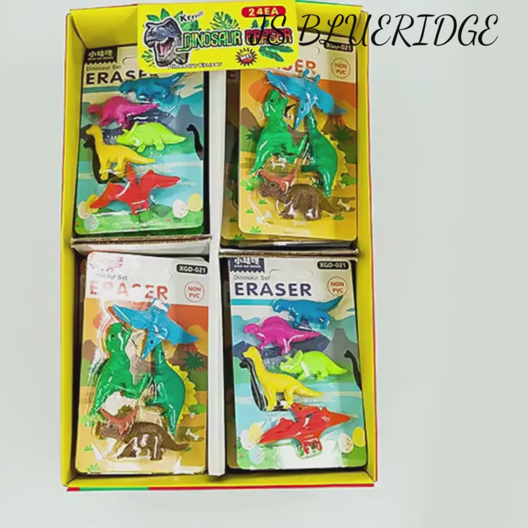 Dinosaur Rubber Eraser Set