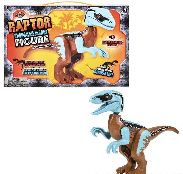 Buy VELOCIRAPTOR ROARING DINOSAUR BLOCK FIGURE in Bulk