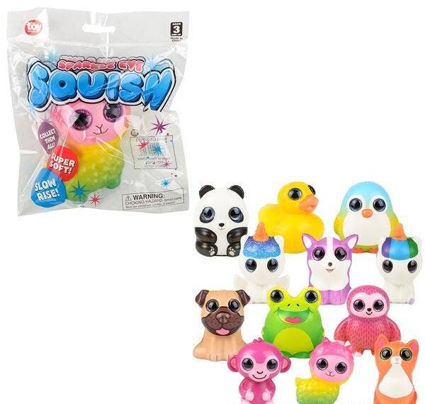 Buy MINI SPARKLE EYE SQUISH MIX 3.5" in Bulk