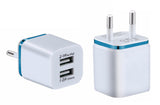 Wholesale SQUARE DUAL USB WALL CELL PHONE CHARGER PLUG ( sold by the piece)