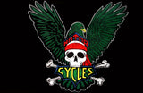 Wholesale EAGLE WING AND SKULL MOTORCYCLE 3' X 5' BIKER FLAG (Sold by the piece) *- CLOSEOUT NOW $1.95 EA