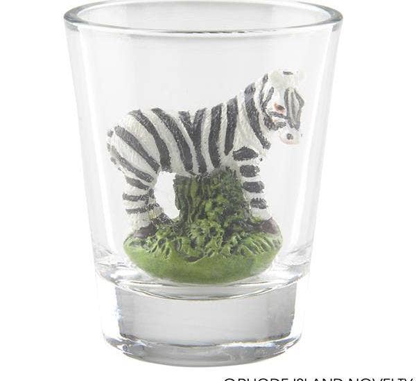 Buy ZEBRA DECORATIVE SHOT GLASS in Bulk