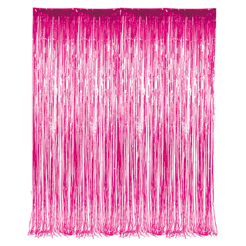 Buy PINK FOIL FRINGE CURTAIN 36"X96" in Bulk