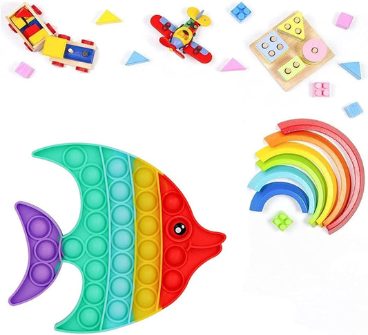 Rainbow Fish Pop It Toys For Kids