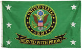 Wholesale us ARMY SERVED WITH PRIDE 3' X 5' military FLAG (Sold by the piece)