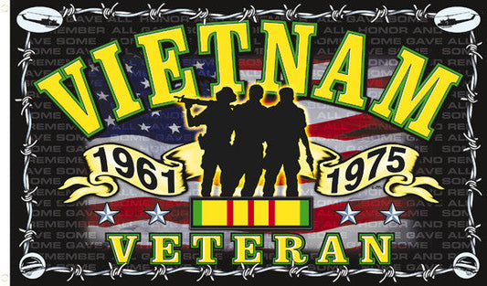 Buy VIETNAM VETERAN SOLDIERS DELUXE 3 X 5 FLAG ( sold by the peiceBulk Price