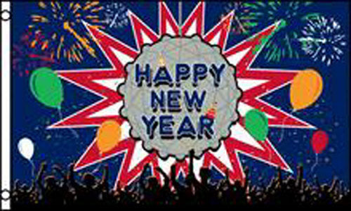 Buy HAPPY NEW YEARS PARTY BALL3 X 5 FLAG Bulk Price