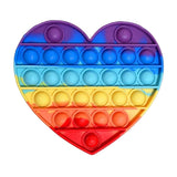 Rainbow Heart Pop It Toy