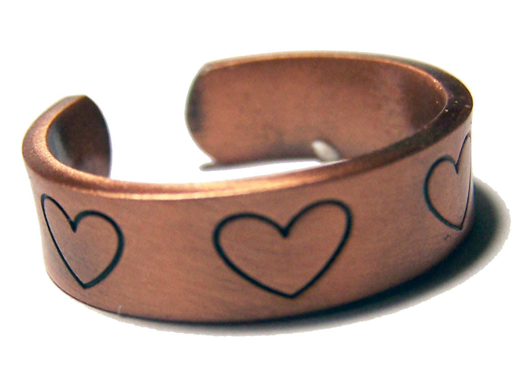 Buy PURE HEAVY COPPER STYLE # F HEART RING Bulk Price