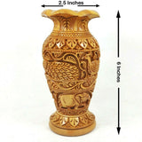 Hand Carved Wooden Pot Showpiece