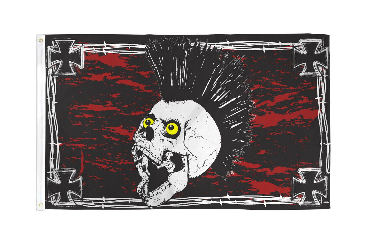 Wholesale IRON SKULL 3 X 5 FLAG  (Sold by the piece)