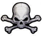 Wholesale JUMBO BACK PATCH SKULL X BONES  (Sold by the piece)