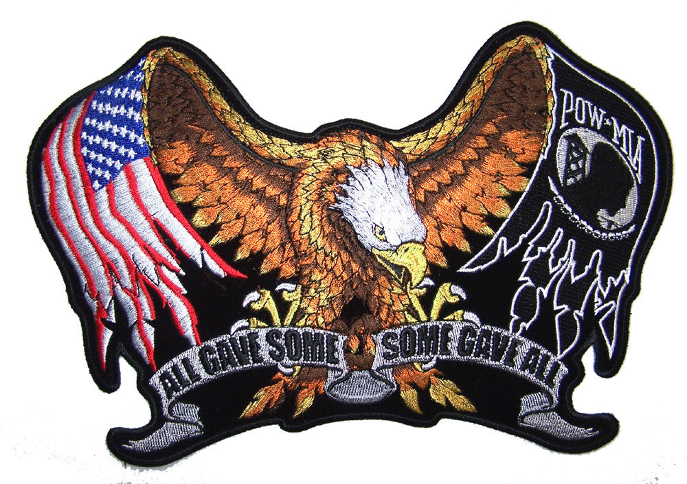 Buy JUMBO AMERICAN POW MIA EAGLE WINGS PATCH 11 INCHBulk Price