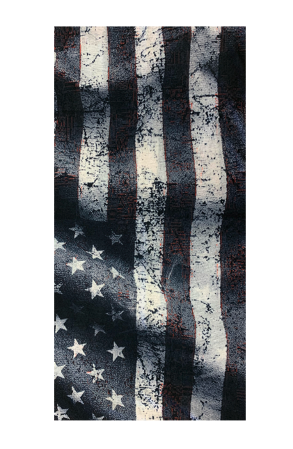 Wholesale GRAY WAVY AMERICAN FLAG SEAMLESS BANDANA FACE COVER TUBE MULTI FUNCTION MASK WRAPS