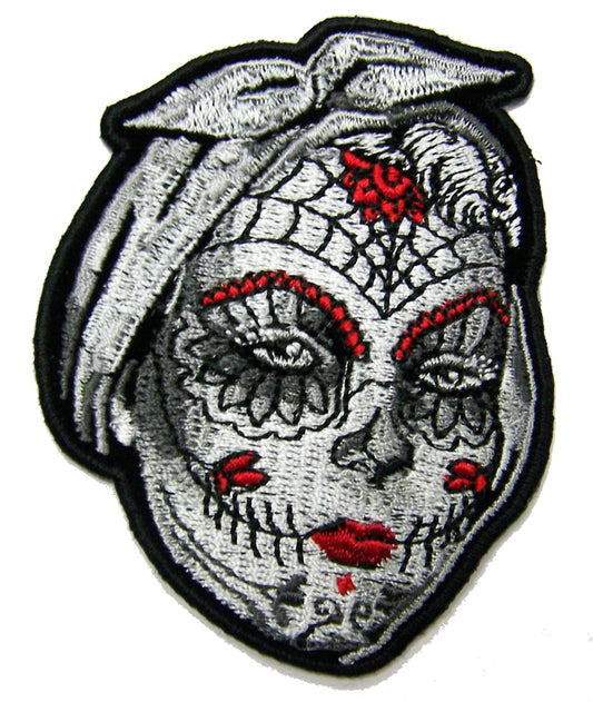 Buy SUGAR SKULL FACE POSTER 3 INCH EMBROIDERED PATCH Bulk Price