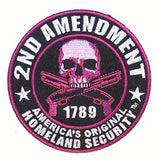 Wholesale 2ND AMENDMENT PURPLE SKULL PATCH (Sold by the piece)